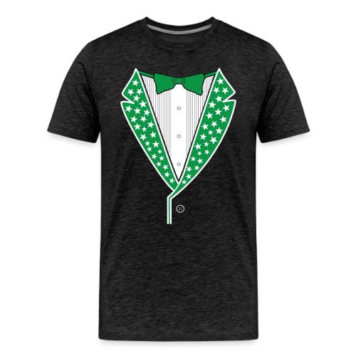 Star Tuxedo in Green PNG - Men's Premium T-Shirt