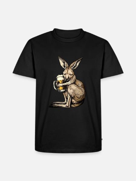Kangaroo - Men's Premium T-Shirt - black