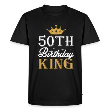 50th Birthday King T Shirt - Men's Premium T-Shirt - black - Front - Nico (187cm)