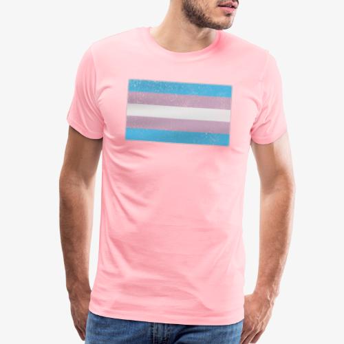 Distressed Transgender Pride Flag - Men's Premium T-Shirt