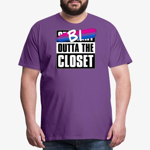 Bi Outta the Closet - Bisexual Pride - Men's Premium T-Shirt