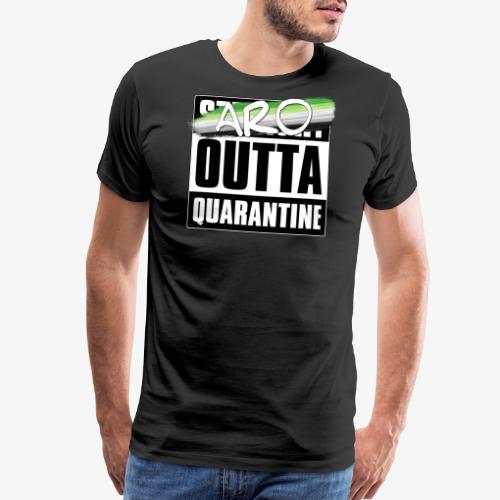 Aro Outta Quarantine - Aromantic Pride - Men's Premium T-Shirt