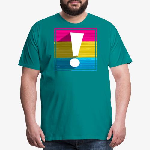 Pansexual Pride Flag Exclamation Point Shadow - Men's Premium T-Shirt