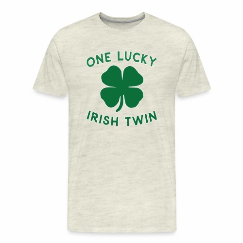 Lucky Twin St Patrick Day Irish Shamrock Gift. - Men's Premium T-Shirt