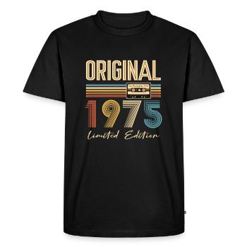Anniversaire 50 Ans Original 1975 Cadeau Fête - T-shirt premium pour hommes - noir - Devant - Nico (187cm)
