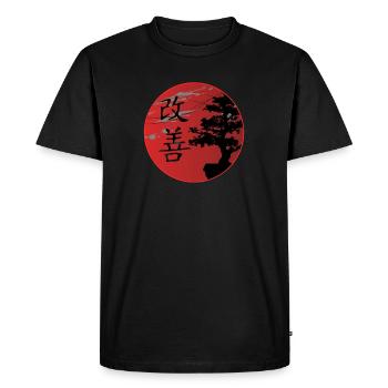 Kaizen Continual Improvement Japanese Design - Men's Premium T-Shirt - black - Front - Nico (187cm)