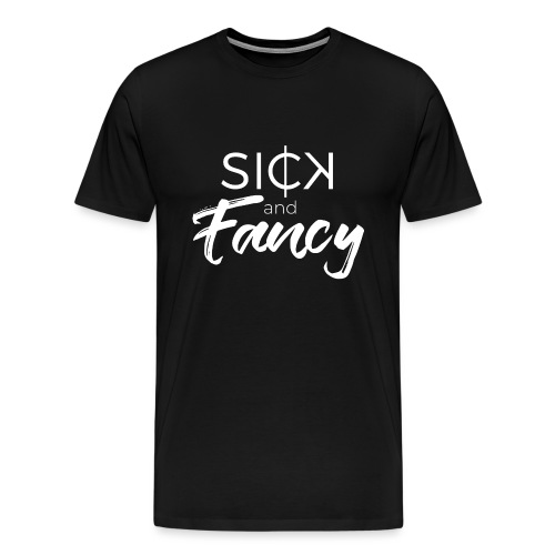 Sick and Fancy, official band logo, white - Men's Premium T-Shirt