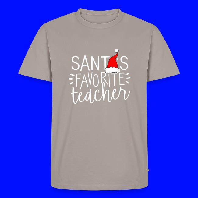 Santa's Favorite Teacher Christmas Teacher T-Shirt