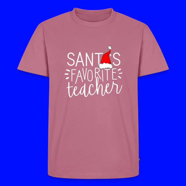 Santa's Favorite Teacher Christmas Teacher T-Shirt