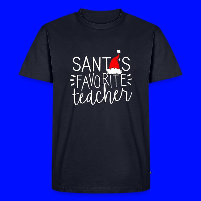 Santa's Favorite Teacher Christmas Teacher T-Shirt