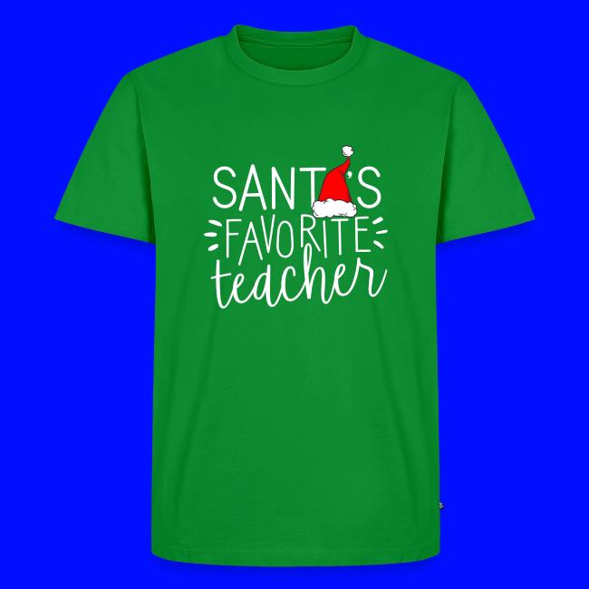 Santa's Favorite Teacher Christmas Teacher T-Shirt