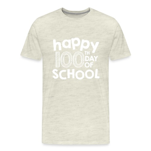 Happy 100th Day of School Chalk Teacher Shirts - Men's Premium T-Shirt