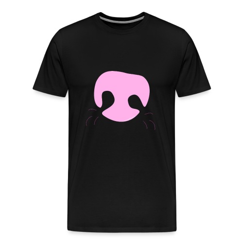 Pink Whimsical Dog Nose - Men's Premium T-Shirt