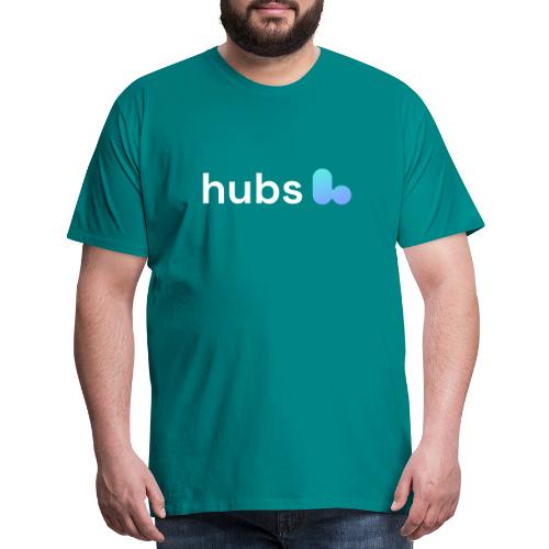 Hubs Logo White - Men's Premium T-Shirt
