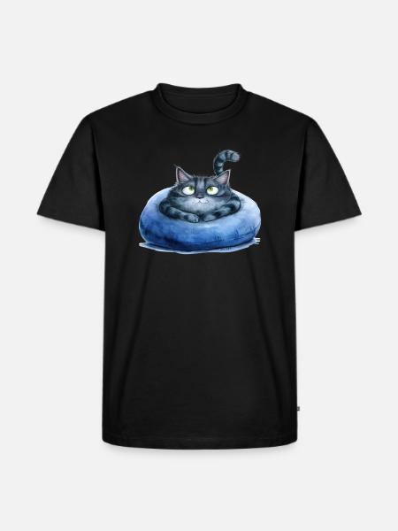 Funny Cat - Men's Premium T-Shirt - black