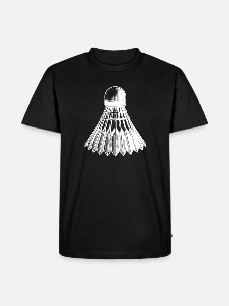 Badminton Ball Tattoo Style - Men's Premium T-Shirt - black
