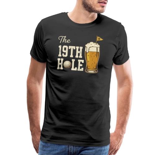 Golf Lover T-Shirt: The 19th Hole Beer Design - Men's Premium T-Shirt