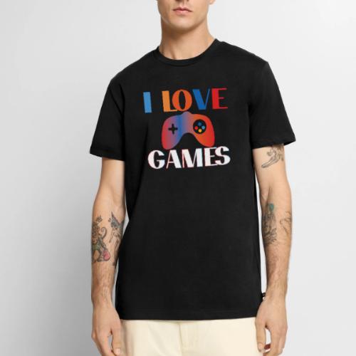 I Love Games Rainbow Controller - Men's Premium T-Shirt