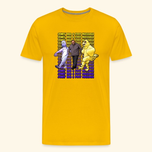 Jones BBQ and Foot Massage - Dancing Wall - Men's Premium T-Shirt