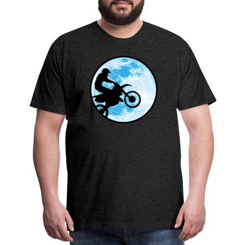 Motocross Motorcycle Blue Moon - Men's Premium T-Shirt