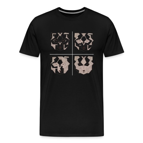 4 art deco bears - Men's Premium T-Shirt