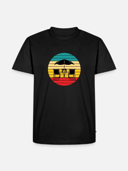 beach umbrella - Men's Premium T-Shirt - black