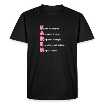Karen Acronym - Men's Premium T-Shirt - black - Front - Nico (187cm)