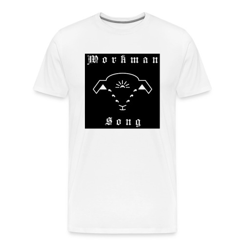 Black Workman Song Lamb Logo & Calligraphy - Men's Premium T-Shirt