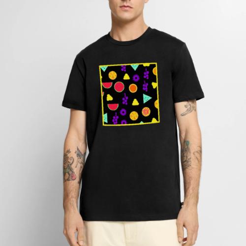 Tropical Fruit Neon Paradise Pattern - Men's Premium T-Shirt