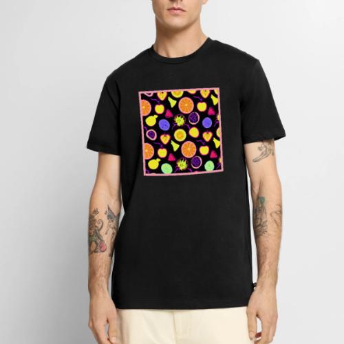 Vibrant Neon Fruits Artistry - Men's Premium T-Shirt