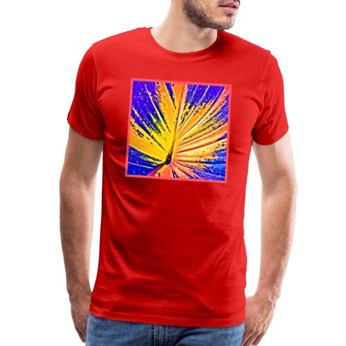 Vibrant Neon Leaf Pattern - Men's Premium T-Shirt