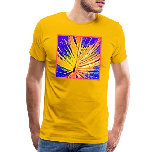 Vibrant Neon Leaf Pattern - Men's Premium T-Shirt