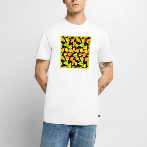Neon Leaf Art Elegance - Men's Premium T-Shirt