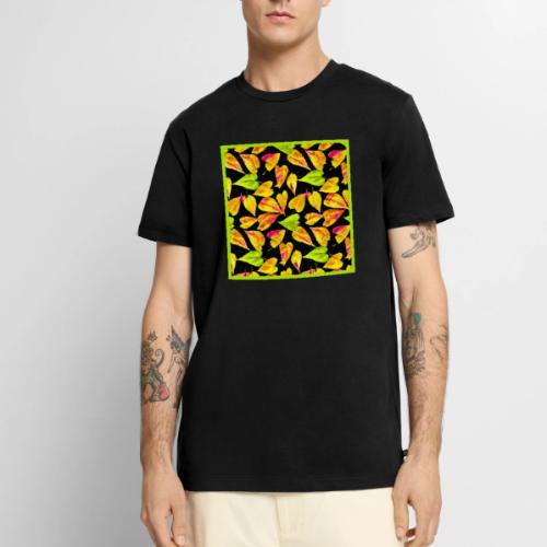 Neon Leaf Art Elegance - Men's Premium T-Shirt