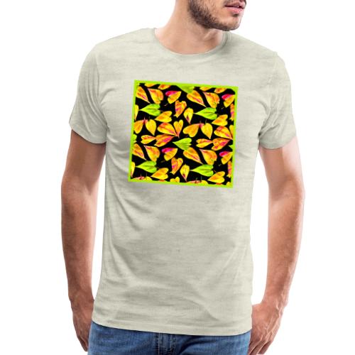 Neon Leaf Art Elegance - Men's Premium T-Shirt