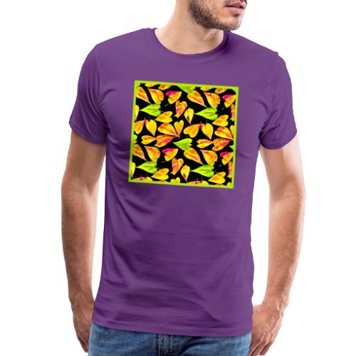Neon Leaf Art Elegance - Men's Premium T-Shirt