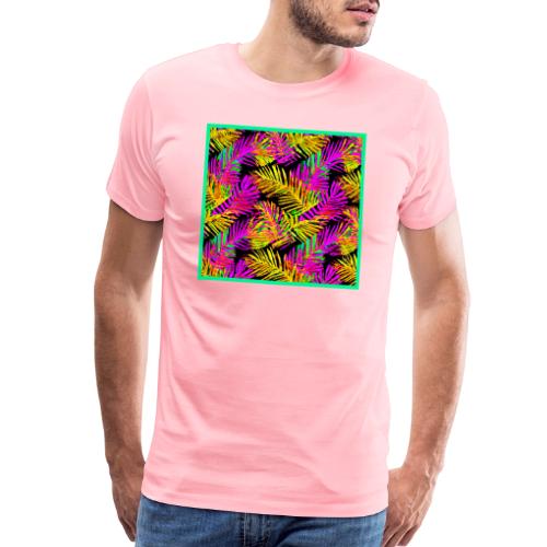 Chic Neon Leaf Lively Design - Men's Premium T-Shirt
