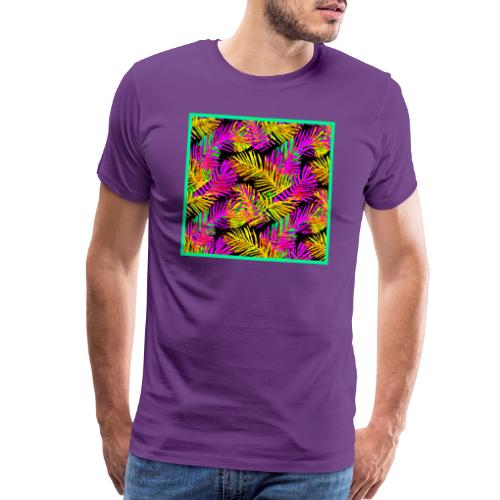 Chic Neon Leaf Lively Design - Men's Premium T-Shirt