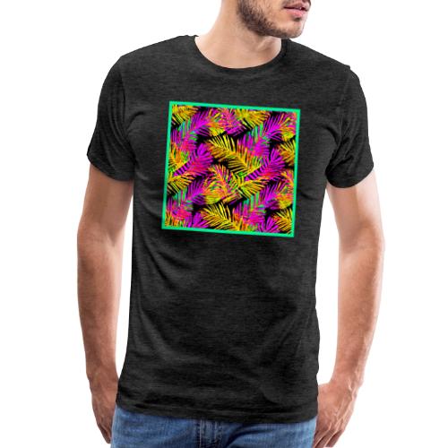 Chic Neon Leaf Lively Design - Men's Premium T-Shirt
