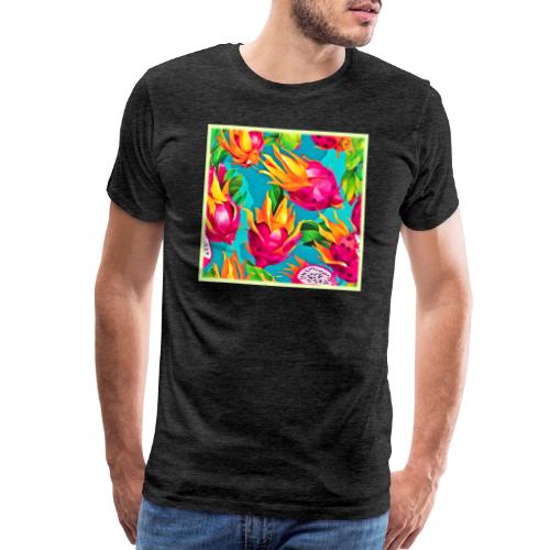Vibrant Dragoon Fruit Pattern - Men's Premium T-Shirt