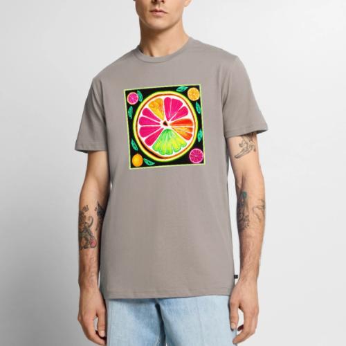 Neon Citrus Fruit Fiesta - Men's Premium T-Shirt