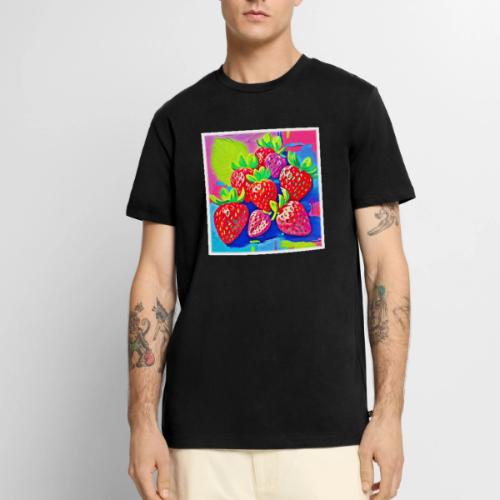Pop Art Strawberries - Men's Premium T-Shirt