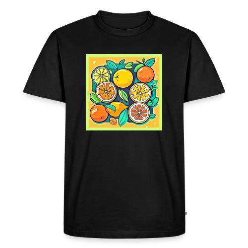 Citrus Fruit Art Design - Men's Premium T-Shirt