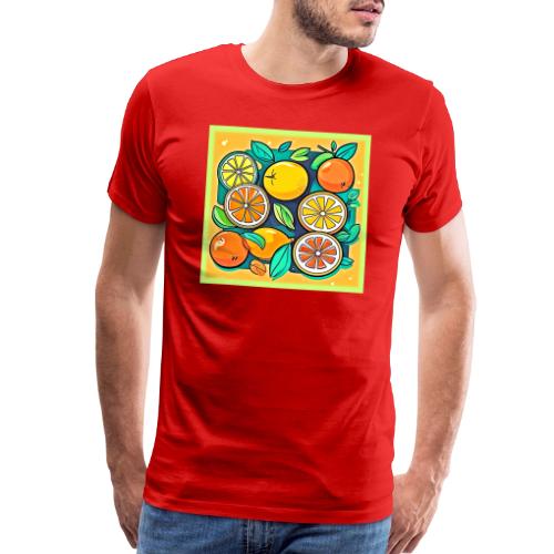 Citrus Fruit Art Design - Men's Premium T-Shirt