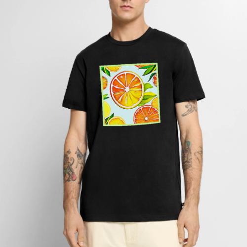 Orange Slice: Citrus Art - Men's Premium T-Shirt