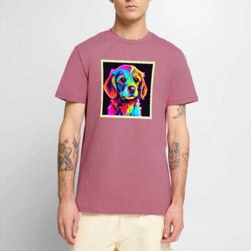 Rainbow Dog Portrait Art - Men's Premium T-Shirt