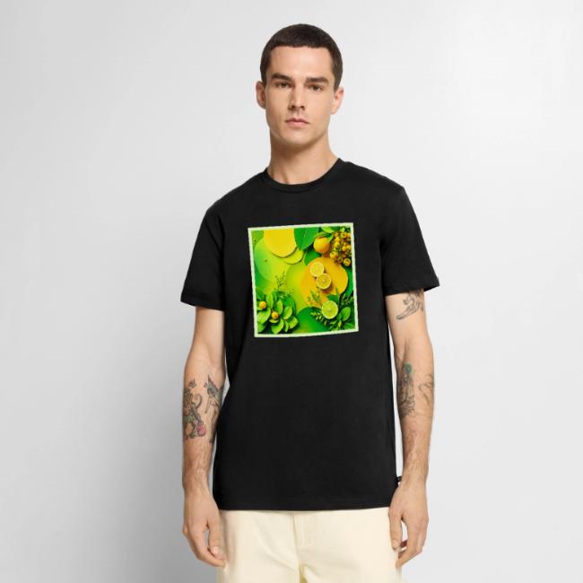 Abstract Lemon Lime Nature Art