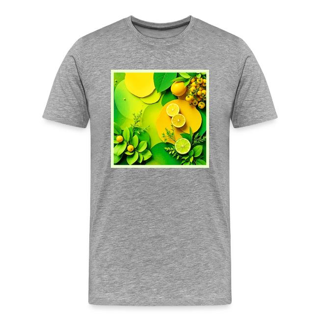 Abstract Lemon Lime Nature Art