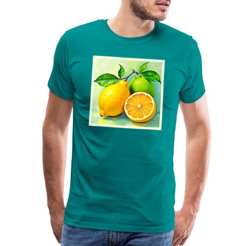 Zesty Citrus Burst of Sunshine Design - Men's Premium T-Shirt