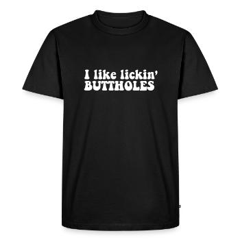 I LIKE LICKIN - Men's Premium T-Shirt - black - Front - Nico (187cm)